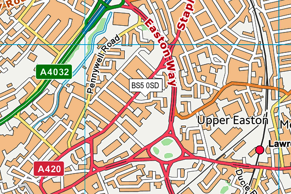 BS5 0SD map - OS VectorMap District (Ordnance Survey)