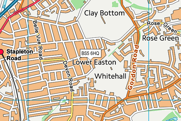 BS5 6HQ map - OS VectorMap District (Ordnance Survey)