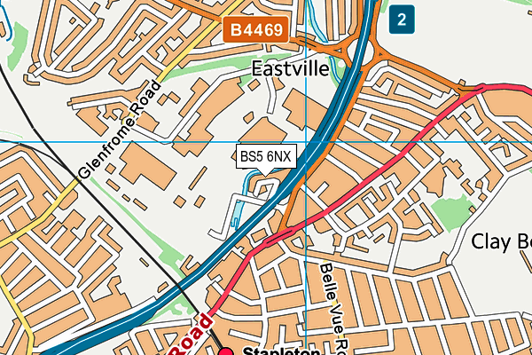 BS5 6NX map - OS VectorMap District (Ordnance Survey)