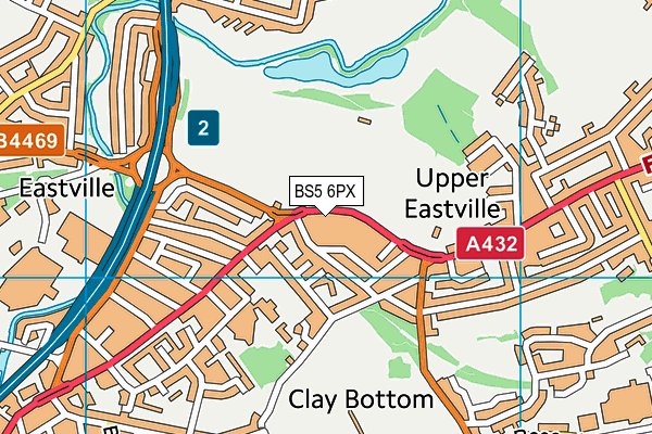 Eastville Park map (BS5 6PX) - OS VectorMap District (Ordnance Survey)