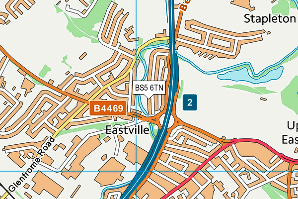 BS5 6TN map - OS VectorMap District (Ordnance Survey)