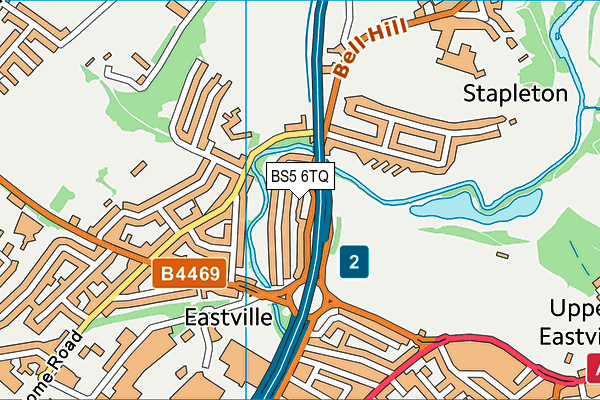 BS5 6TQ map - OS VectorMap District (Ordnance Survey)