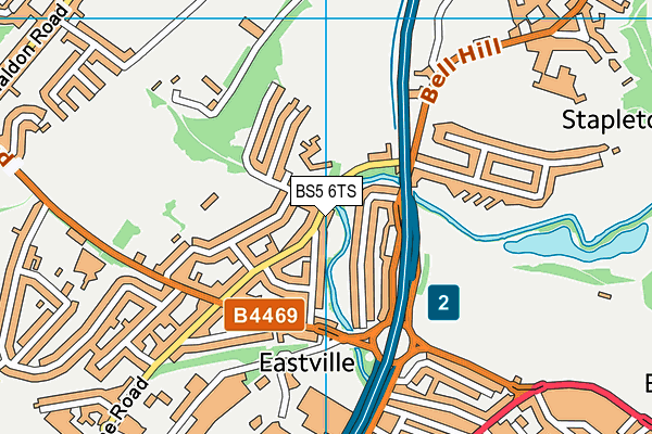 BS5 6TS map - OS VectorMap District (Ordnance Survey)