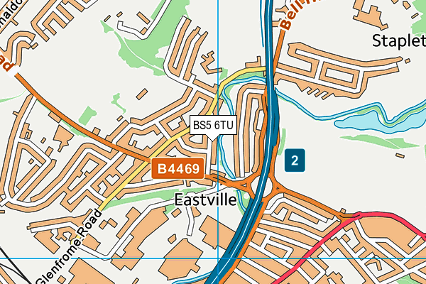 BS5 6TU map - OS VectorMap District (Ordnance Survey)