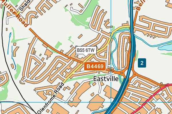 BS5 6TW map - OS VectorMap District (Ordnance Survey)