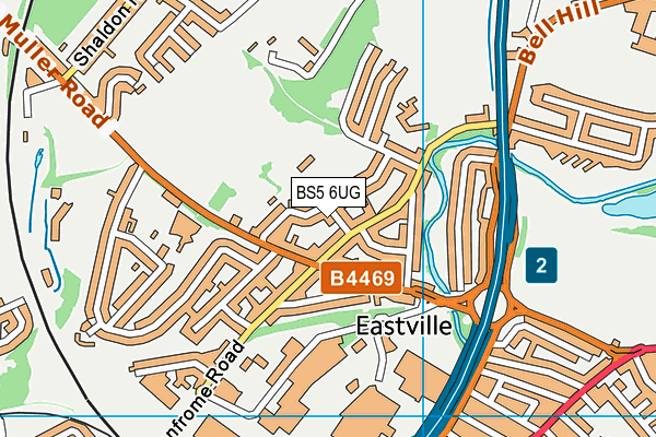 BS5 6UG map - OS VectorMap District (Ordnance Survey)