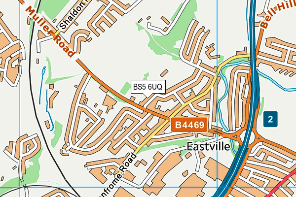 BS5 6UQ map - OS VectorMap District (Ordnance Survey)
