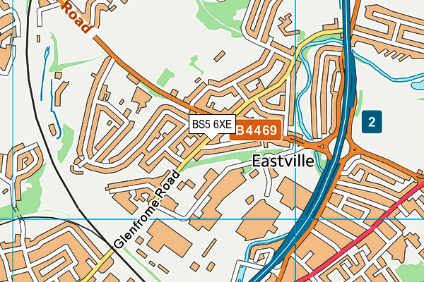 BS5 6XE map - OS VectorMap District (Ordnance Survey)