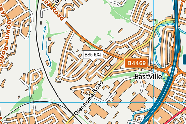 BS5 6XJ map - OS VectorMap District (Ordnance Survey)