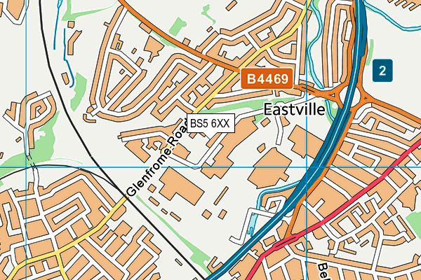 Puregym (Bristol Eastgate) map (BS5 6XX) - OS VectorMap District (Ordnance Survey)