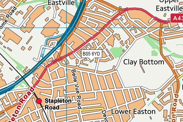 BS5 6YD map - OS VectorMap District (Ordnance Survey)