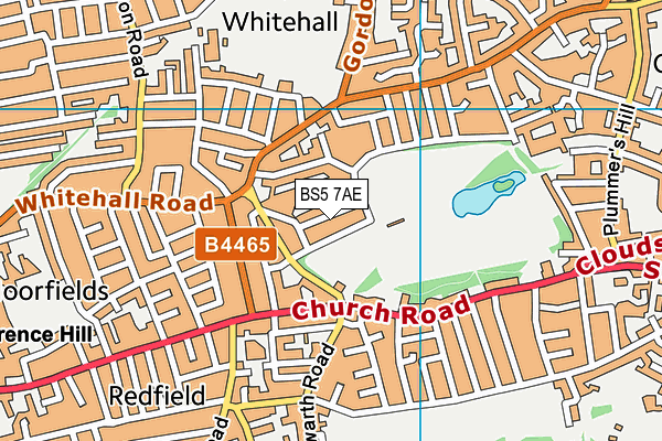 BS5 7AE map - OS VectorMap District (Ordnance Survey)