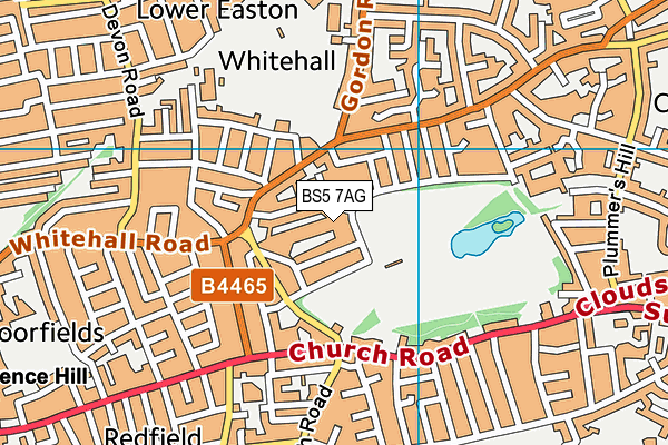 BS5 7AG map - OS VectorMap District (Ordnance Survey)