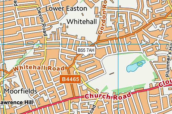 BS5 7AH map - OS VectorMap District (Ordnance Survey)