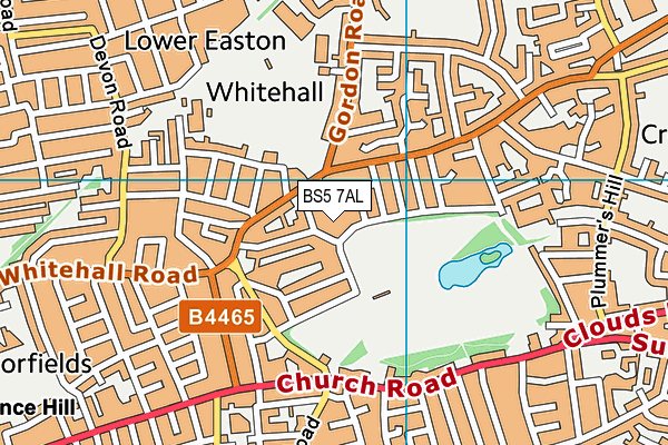 BS5 7AL map - OS VectorMap District (Ordnance Survey)