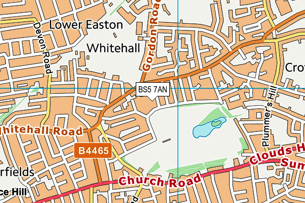 BS5 7AN map - OS VectorMap District (Ordnance Survey)