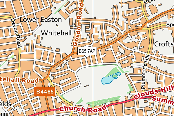 BS5 7AP map - OS VectorMap District (Ordnance Survey)