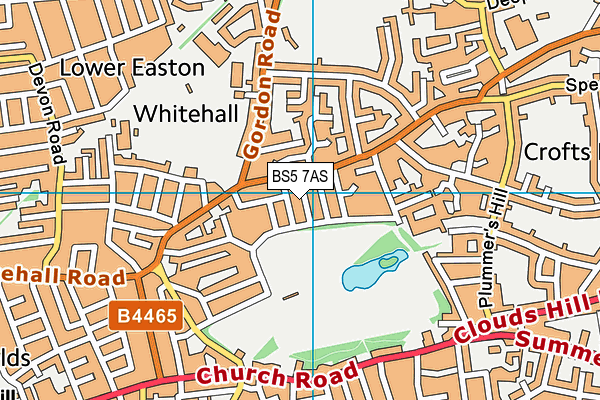 BS5 7AS map - OS VectorMap District (Ordnance Survey)