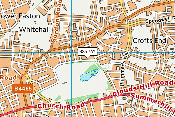 BS5 7AY map - OS VectorMap District (Ordnance Survey)