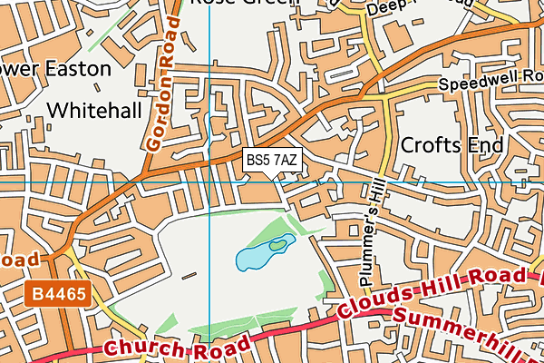 BS5 7AZ map - OS VectorMap District (Ordnance Survey)