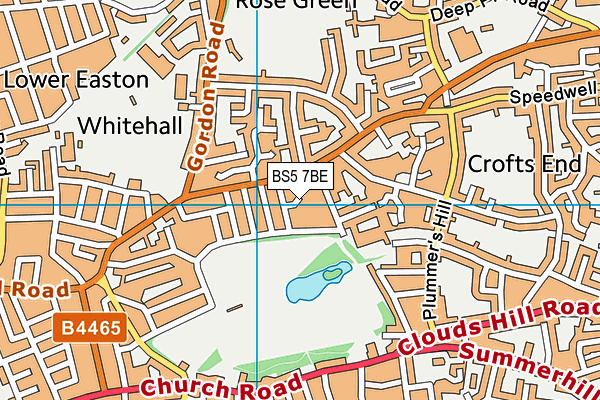 BS5 7BE map - OS VectorMap District (Ordnance Survey)