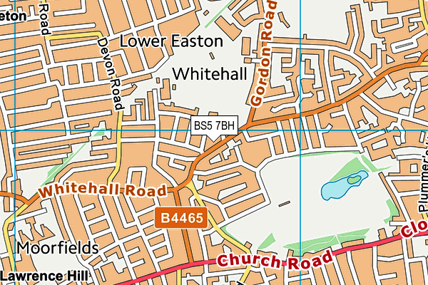 BS5 7BH map - OS VectorMap District (Ordnance Survey)