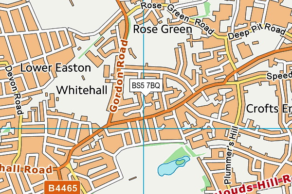 BS5 7BQ map - OS VectorMap District (Ordnance Survey)