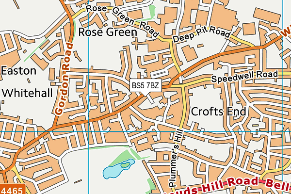 BS5 7BZ map - OS VectorMap District (Ordnance Survey)