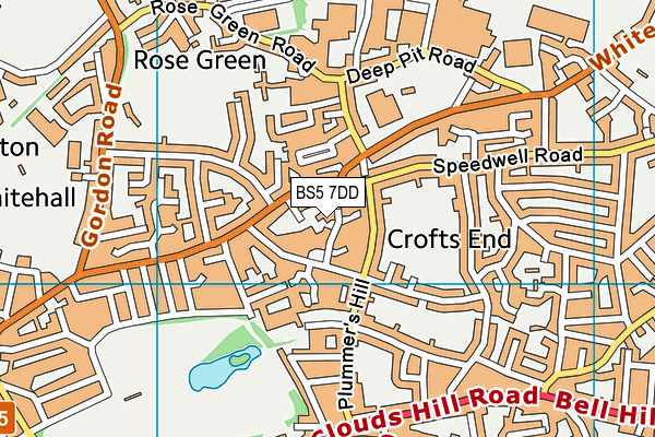 BS5 7DD map - OS VectorMap District (Ordnance Survey)