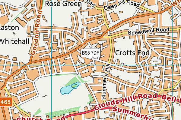 BS5 7DF map - OS VectorMap District (Ordnance Survey)