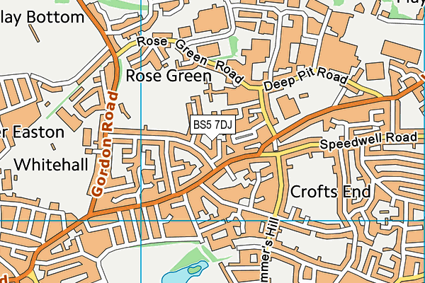 BS5 7DJ map - OS VectorMap District (Ordnance Survey)