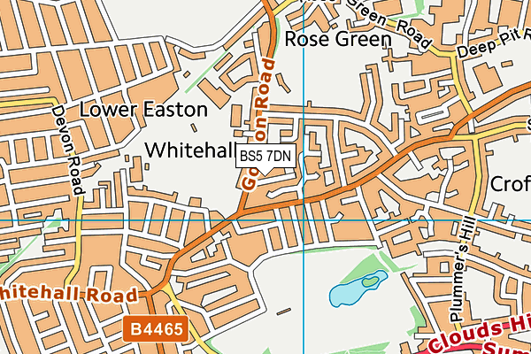 BS5 7DN map - OS VectorMap District (Ordnance Survey)