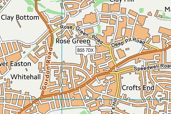 BS5 7DX map - OS VectorMap District (Ordnance Survey)