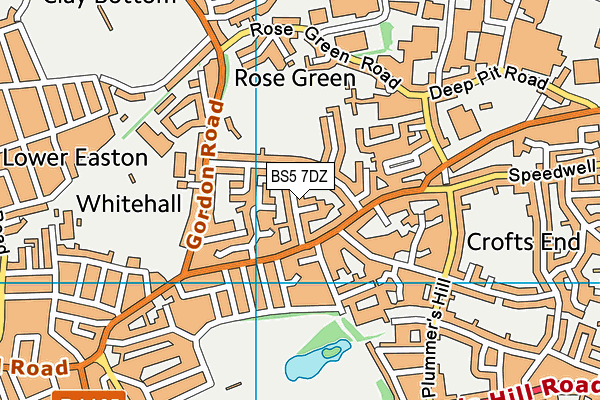 BS5 7DZ map - OS VectorMap District (Ordnance Survey)