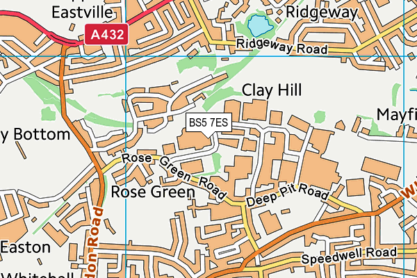BS5 7ES map - OS VectorMap District (Ordnance Survey)