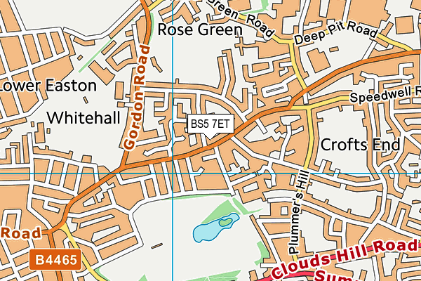 BS5 7ET map - OS VectorMap District (Ordnance Survey)