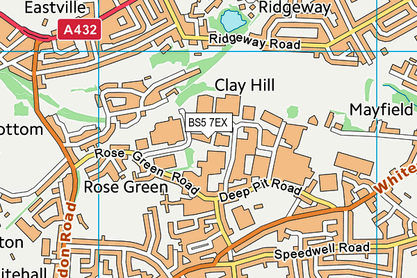 BS5 7EX map - OS VectorMap District (Ordnance Survey)