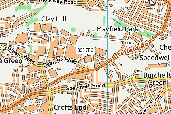 BS5 7FG map - OS VectorMap District (Ordnance Survey)