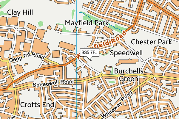 BS5 7FJ map - OS VectorMap District (Ordnance Survey)