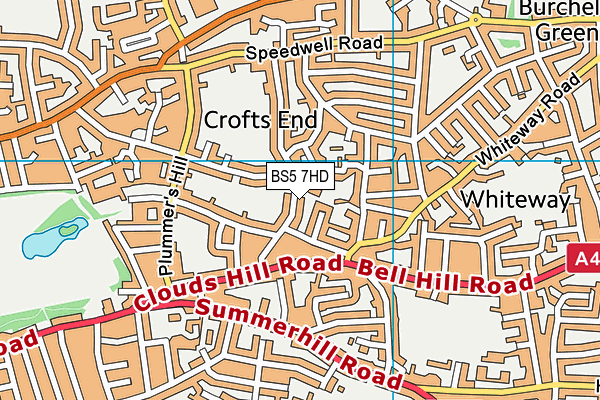 BS5 7HD map - OS VectorMap District (Ordnance Survey)