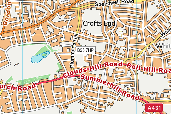 BS5 7HP map - OS VectorMap District (Ordnance Survey)