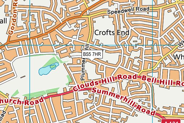 BS5 7HR map - OS VectorMap District (Ordnance Survey)