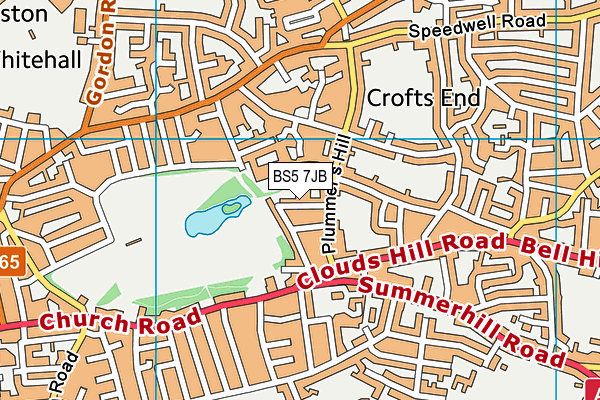 BS5 7JB map - OS VectorMap District (Ordnance Survey)