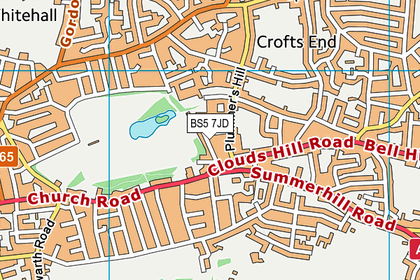 BS5 7JD map - OS VectorMap District (Ordnance Survey)