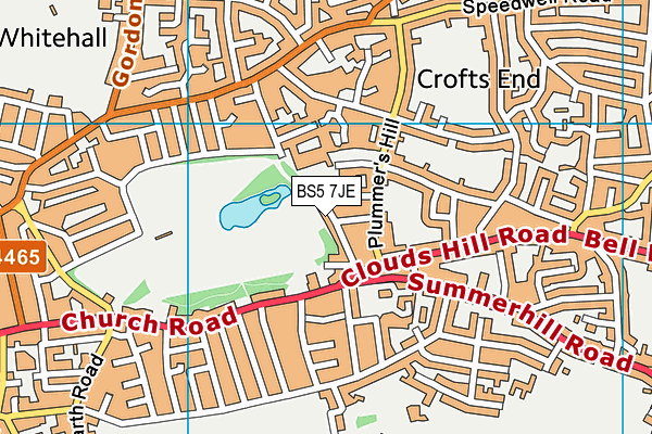 BS5 7JE map - OS VectorMap District (Ordnance Survey)