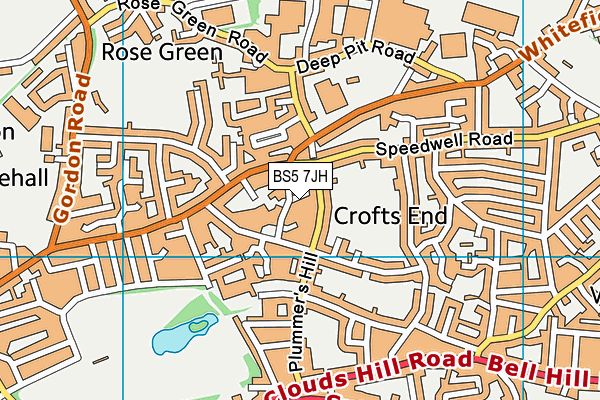 BS5 7JH map - OS VectorMap District (Ordnance Survey)