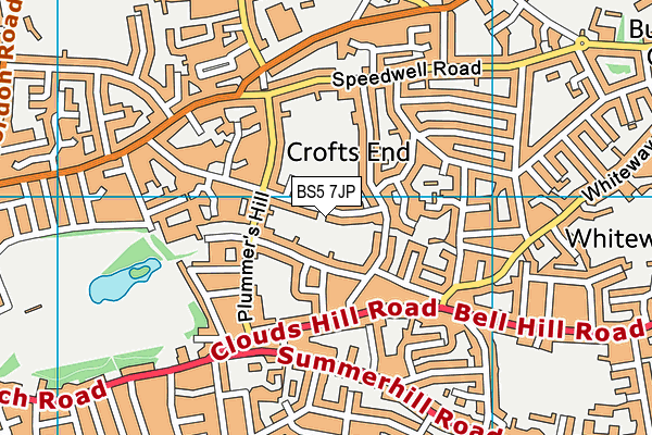 BS5 7JP map - OS VectorMap District (Ordnance Survey)