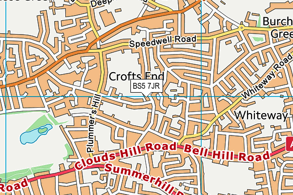 BS5 7JR map - OS VectorMap District (Ordnance Survey)