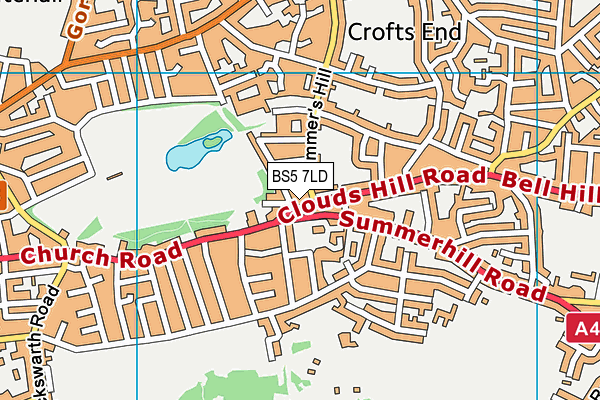 BS5 7LD map - OS VectorMap District (Ordnance Survey)