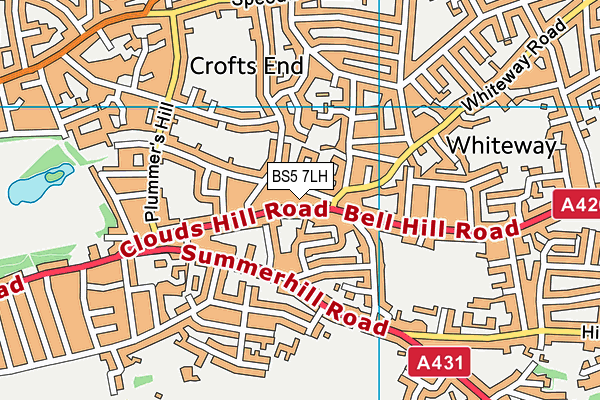 Bristol Fitness Gym  map (BS5 7LH) - OS VectorMap District (Ordnance Survey)